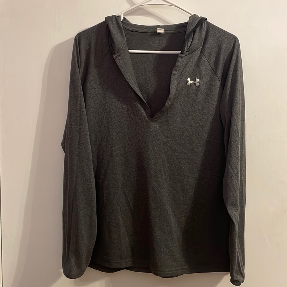 Lightweight gray hoodie jacket